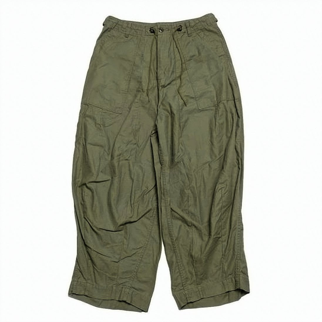 Needles Relaxed Fit Green Chino Pants With Drawstring Waist
