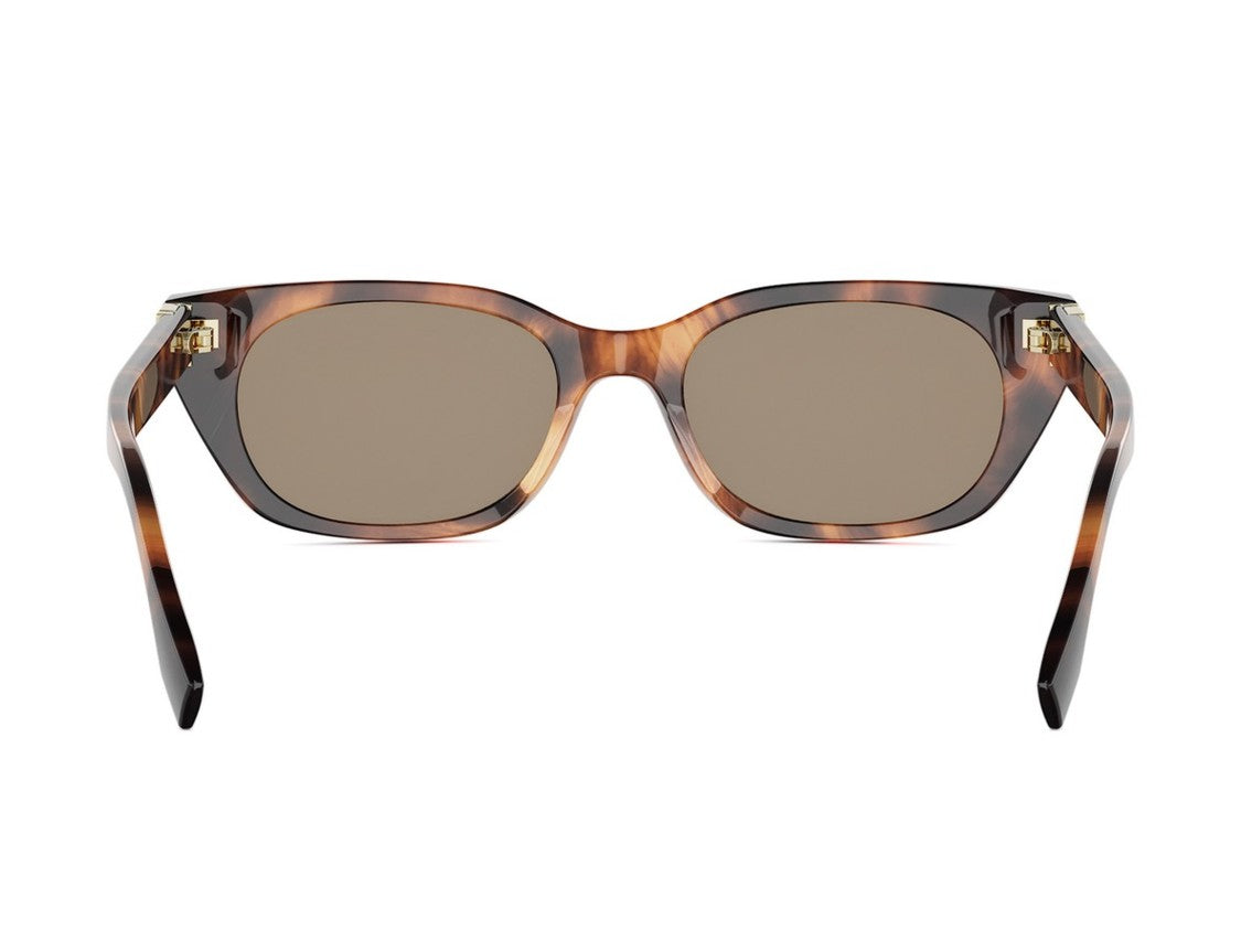 Fendi Fe40206i Bold Oversized Square Tortoiseshell Sunglasses