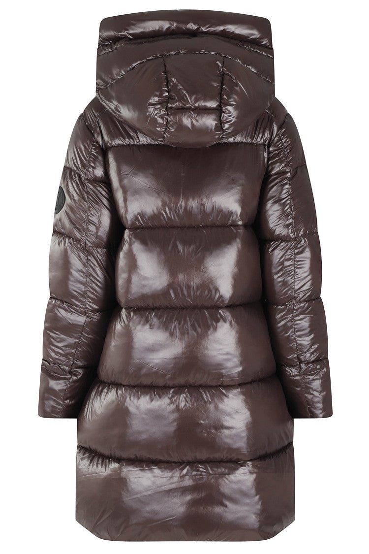 Save The Duck Shiny Quilted Long Down Jacket