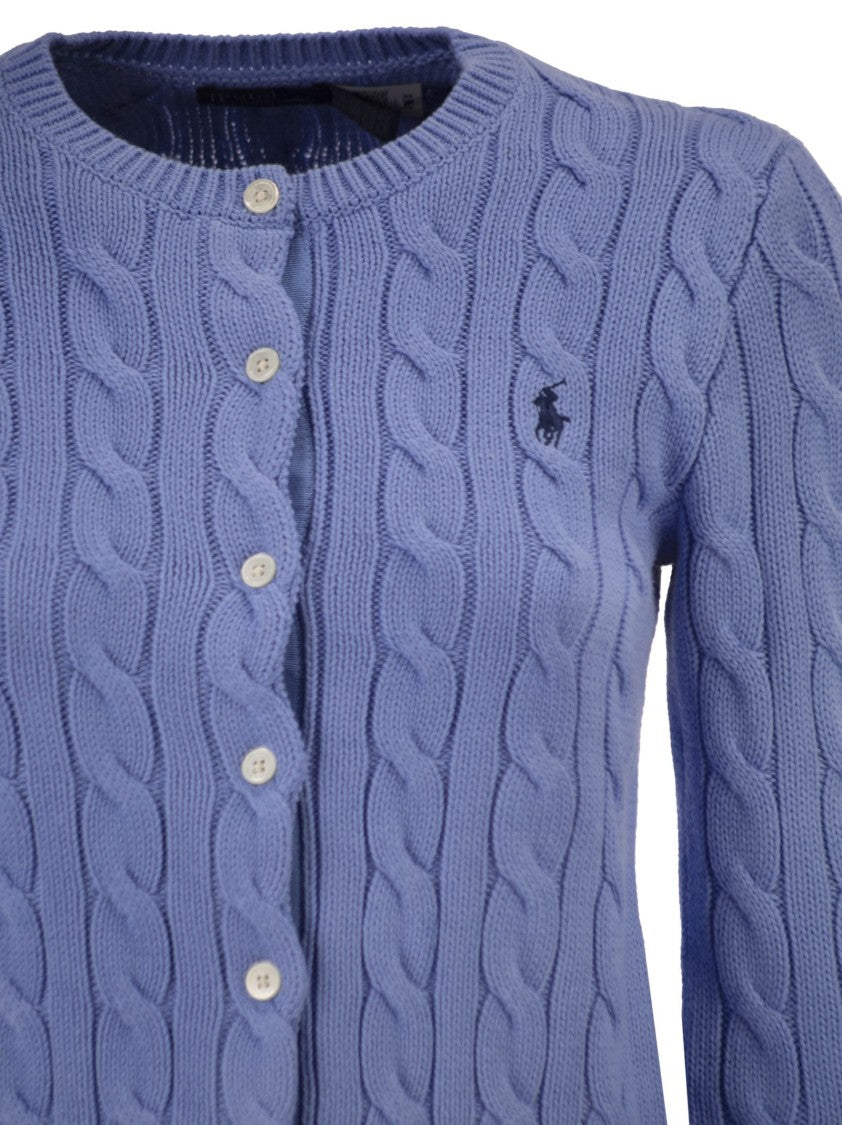 Polo Ralph Lauren Cable Knit Cotton Crew Neck Cardigan