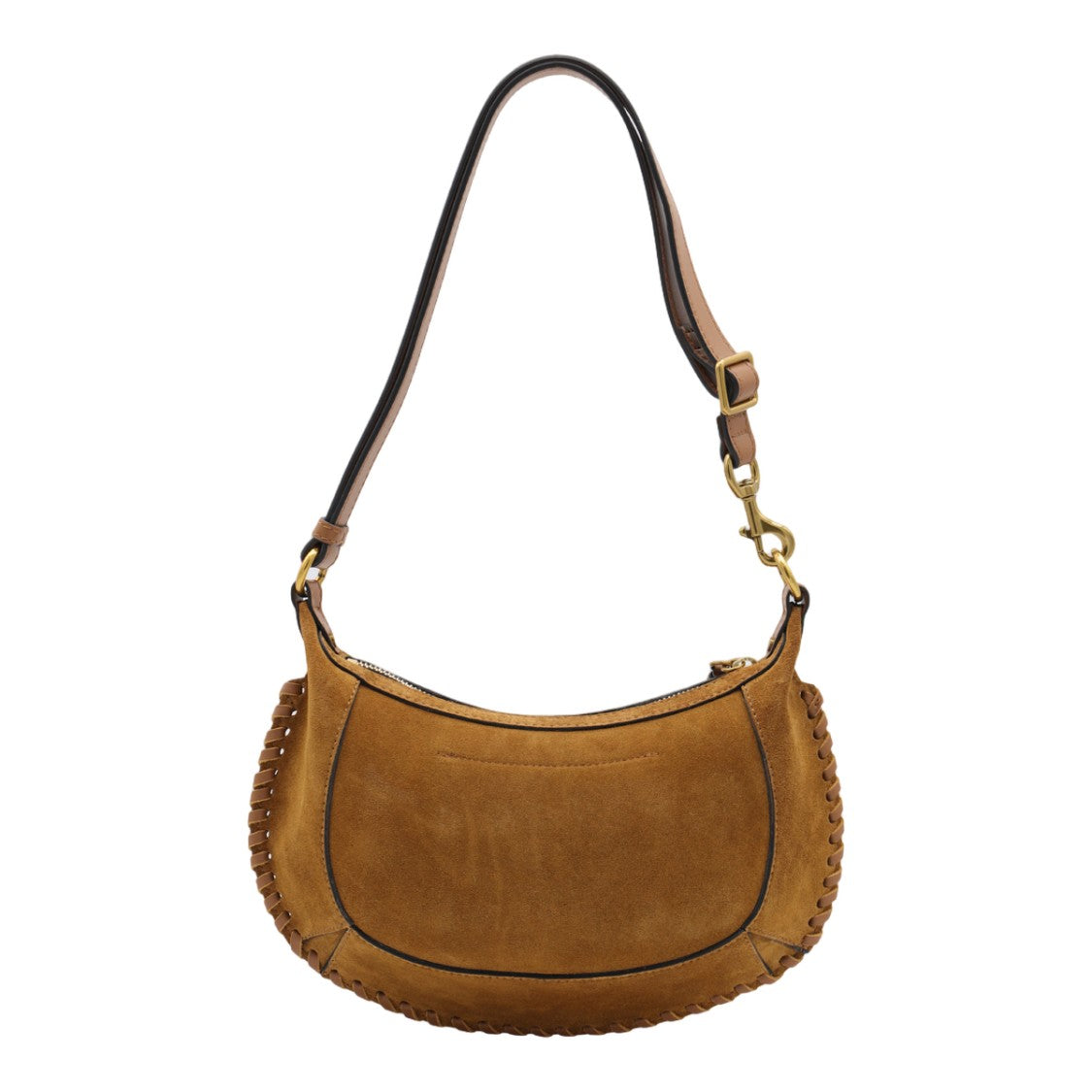 Isabel Marant Crescent-Shaped Suede Shoulder Bag With Whipstitch Detailing