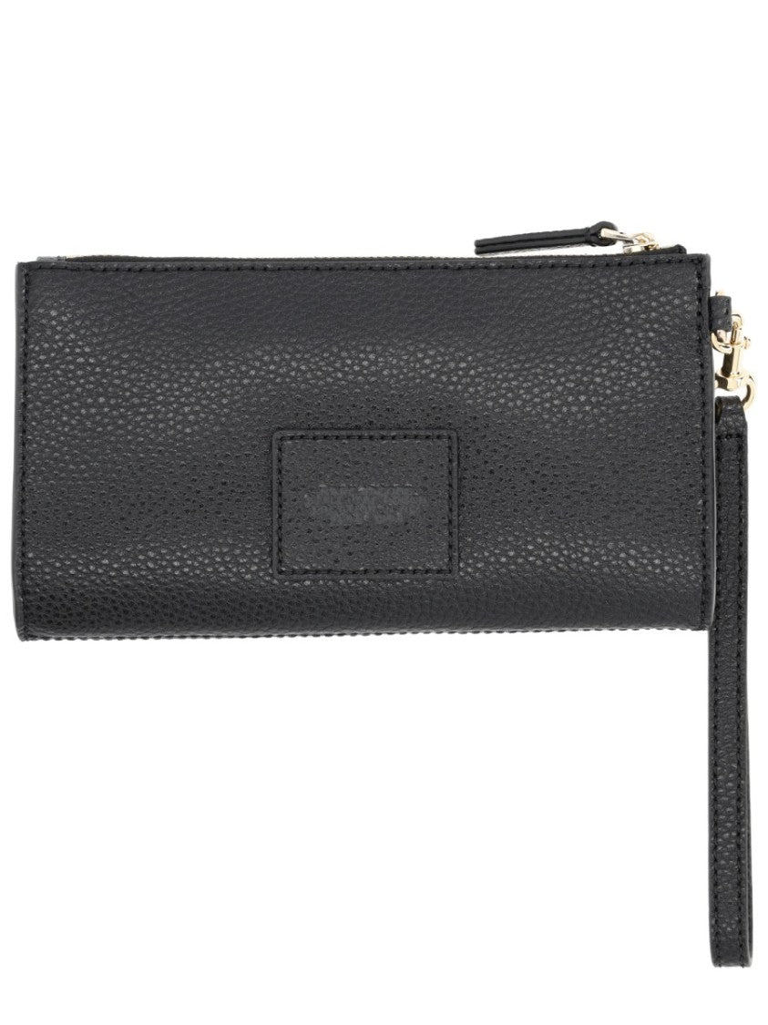 Marc Jacobs Black Textured Leather Detachable Wristlet Pouch