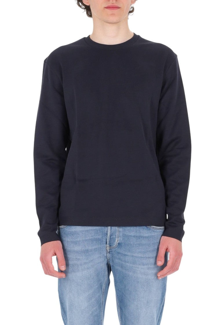 Herno Blue Pure Cotton Long-Sleeve T-Shirt
