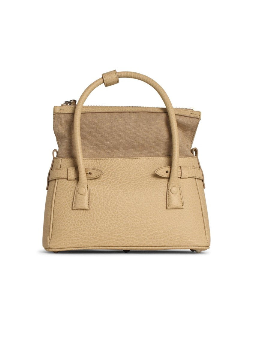 Maison Margiela '5Ac East West' Cream Leather Bag