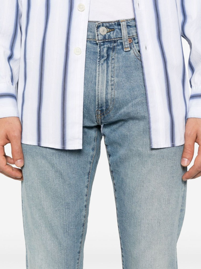 Polo Ralph Lauren Blue Straight-Leg Denim Subtle Fading Jeans