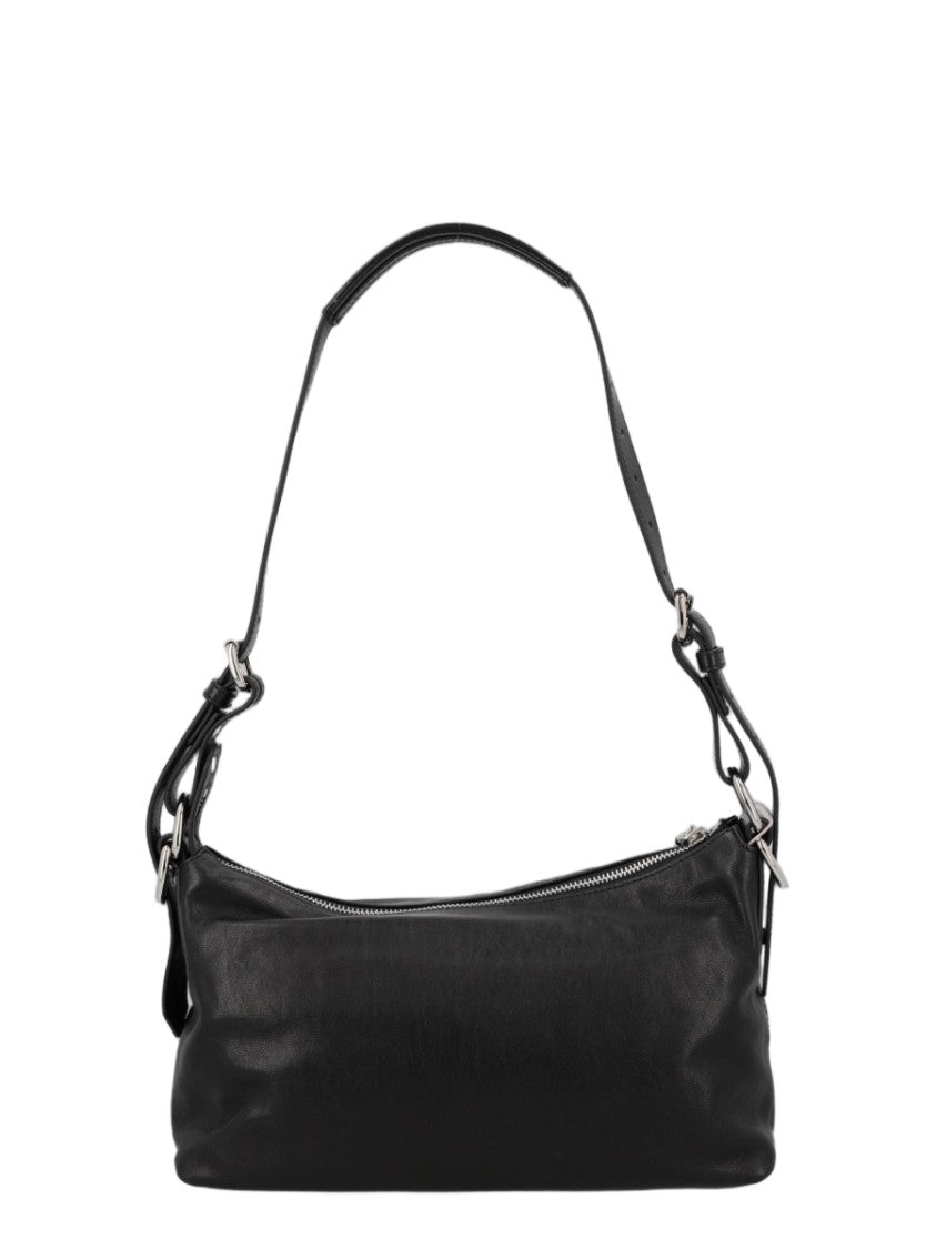Vivienne Westwood Black Tassel Zip Calf Leather Shoulder Bag