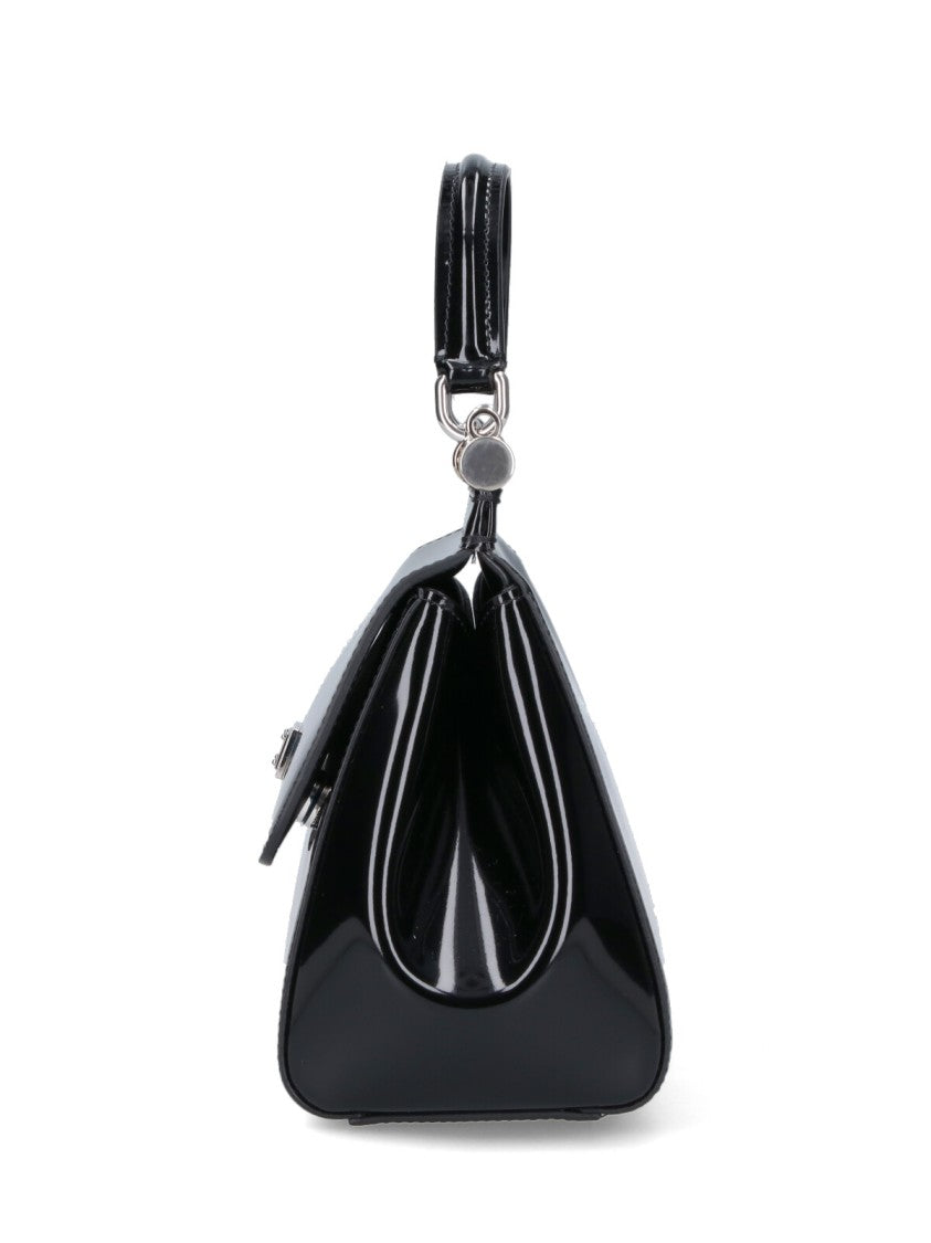 Dolce & Gabbana Structured Handbag With Glossy Patent Finish