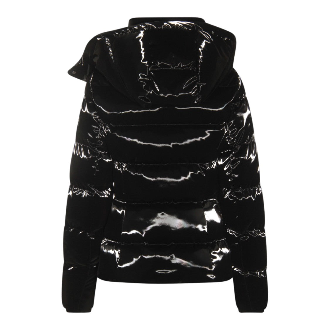 Mackage Short Black Quilted Puffer Coat With Glossy Finish