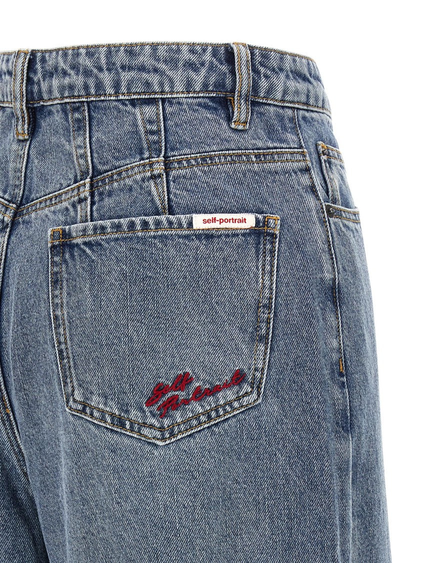 Self-Portrait 'Blue Barrel Leg' Jeans