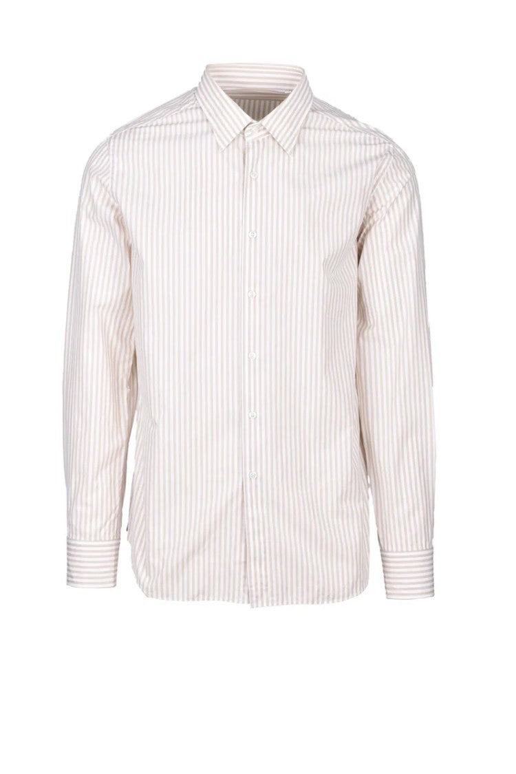 Baturo White/Beige Cotton Shirt
