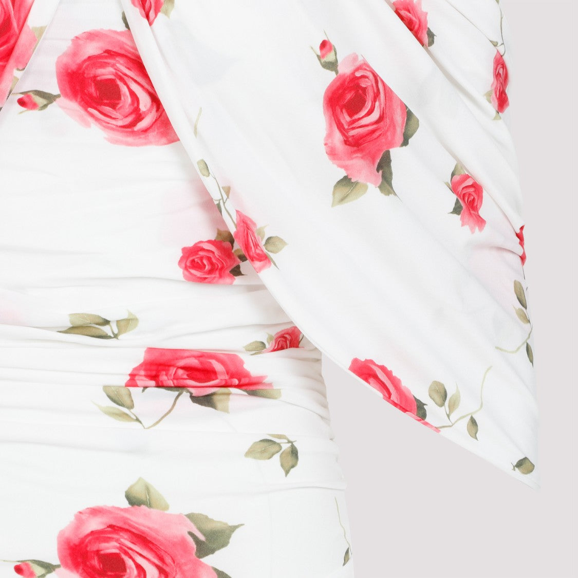 Magda Butrym White Cream Printed Dress