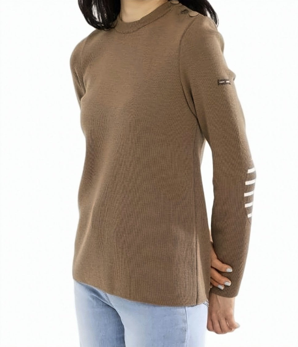 Saint James Classic Brown Wool Sweater