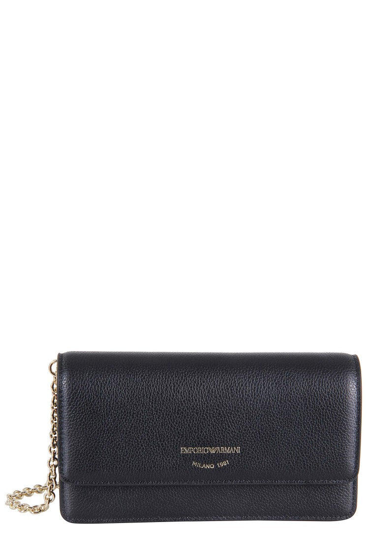 Emporio Armani Rectangular Garnet Leather Mini Bag