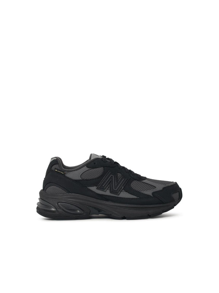 New Balance Grey Mesh Blend Sneakers With Suede Inserts And Logo Detail