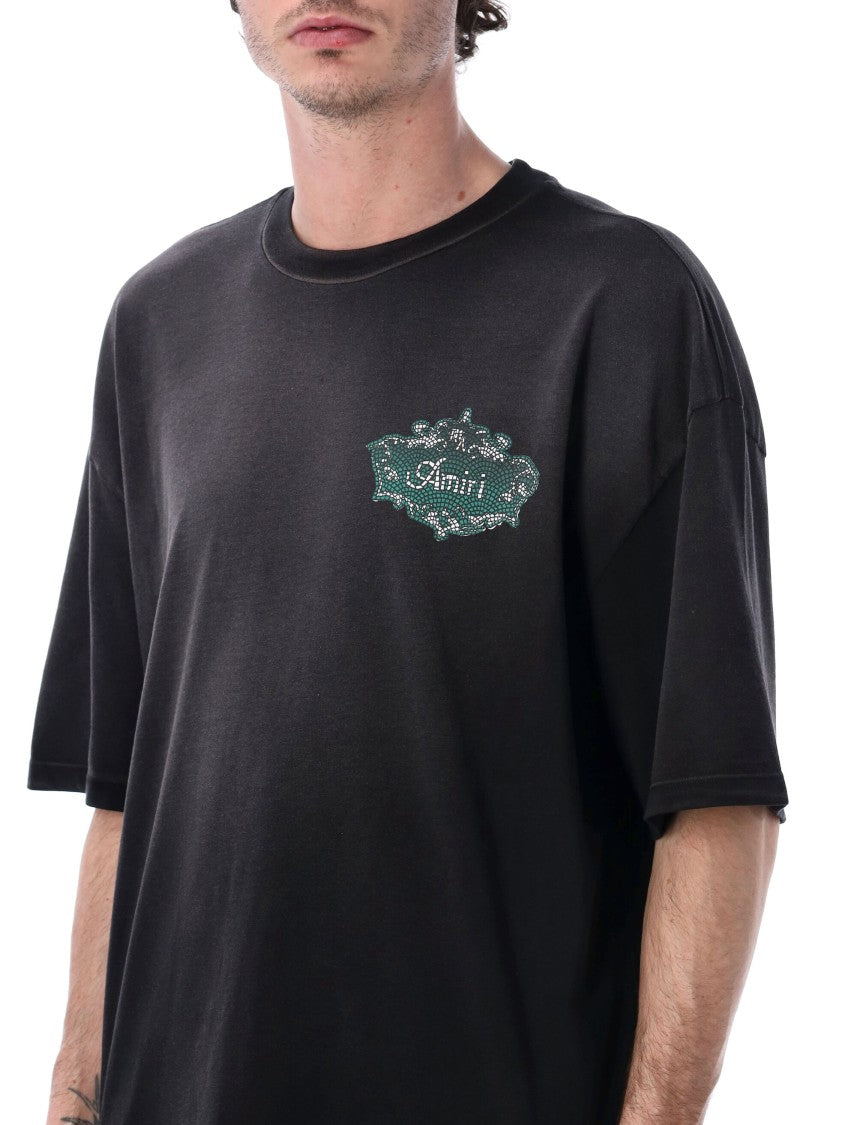 Amiri Chateau Crest Oversized Cotton T Shirt
