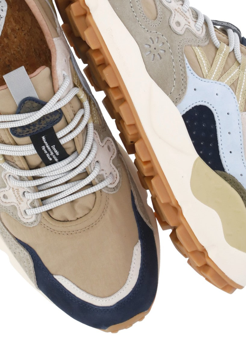 Flower Mountain Beige Yamano 3 Suede Inserts Sneakers