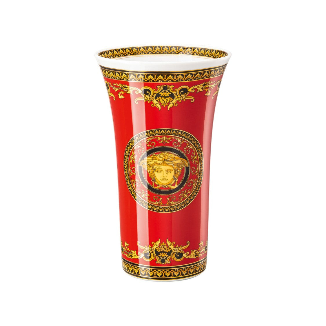 Versace Home Medusa Red Gold Porcelain Vase