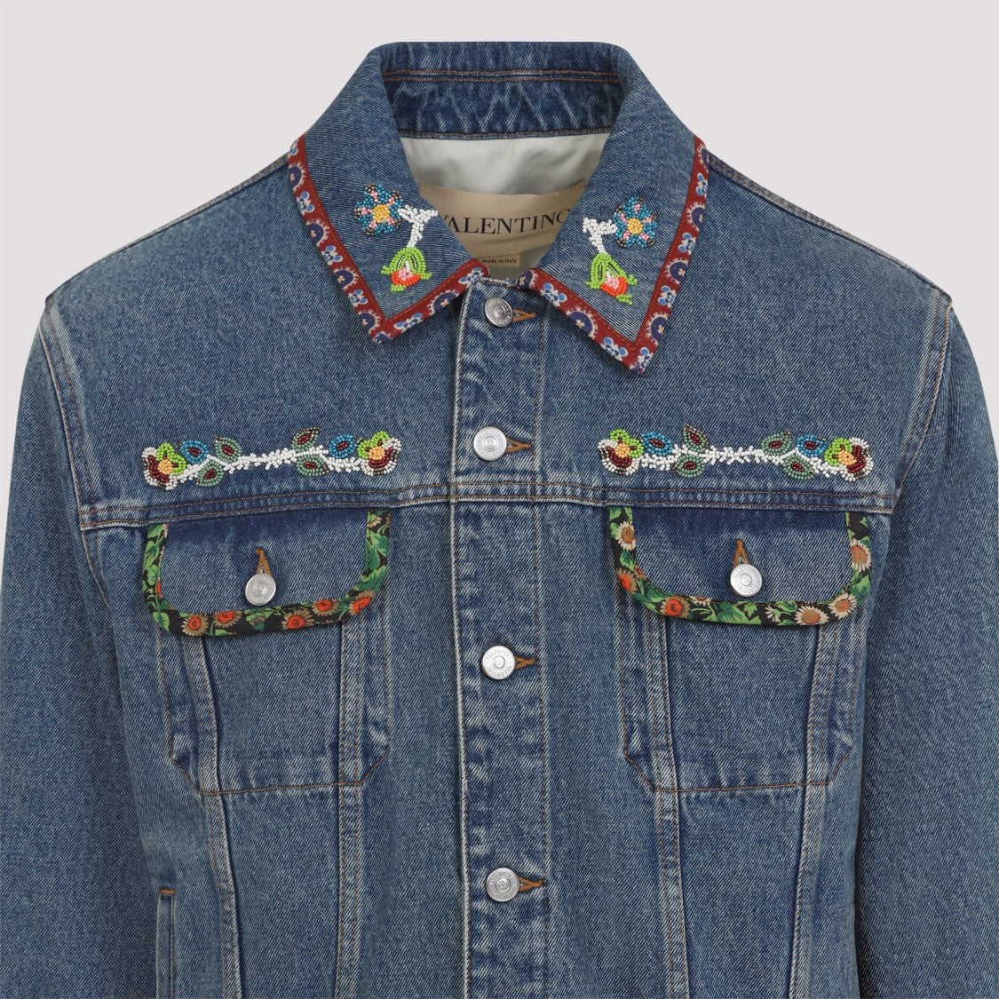 Valentino Medium Blue Cotton Jacket