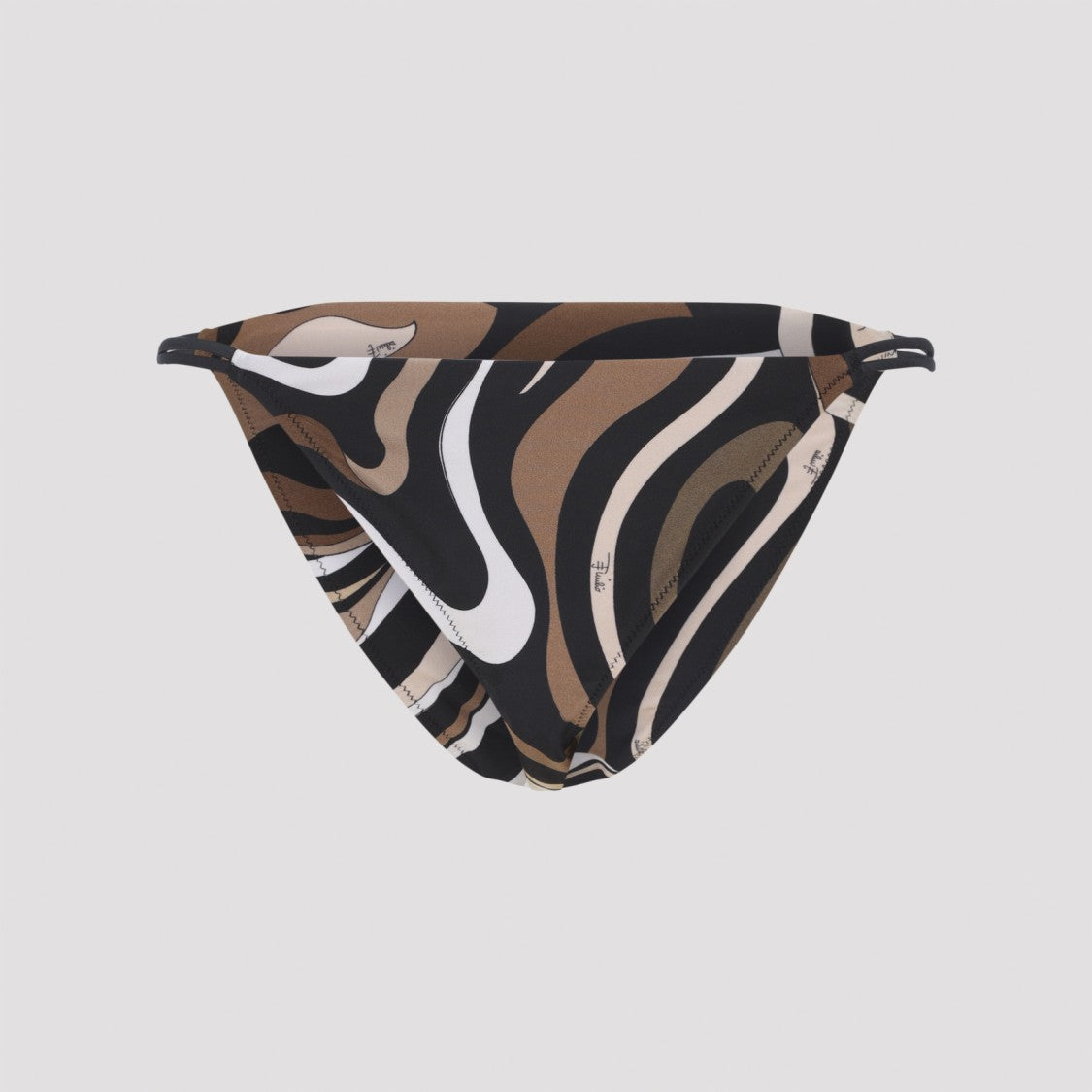 Pucci Low-Rise Bikini Bottom With Abstract Swirl Pattern