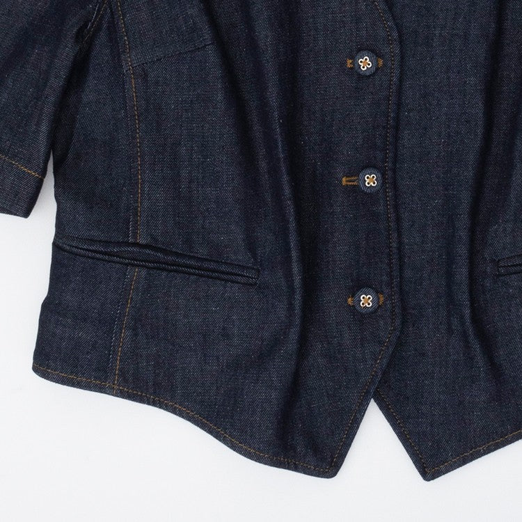 Officine Generale Tailored Waistcoat With Wide 3/4 Sleeves