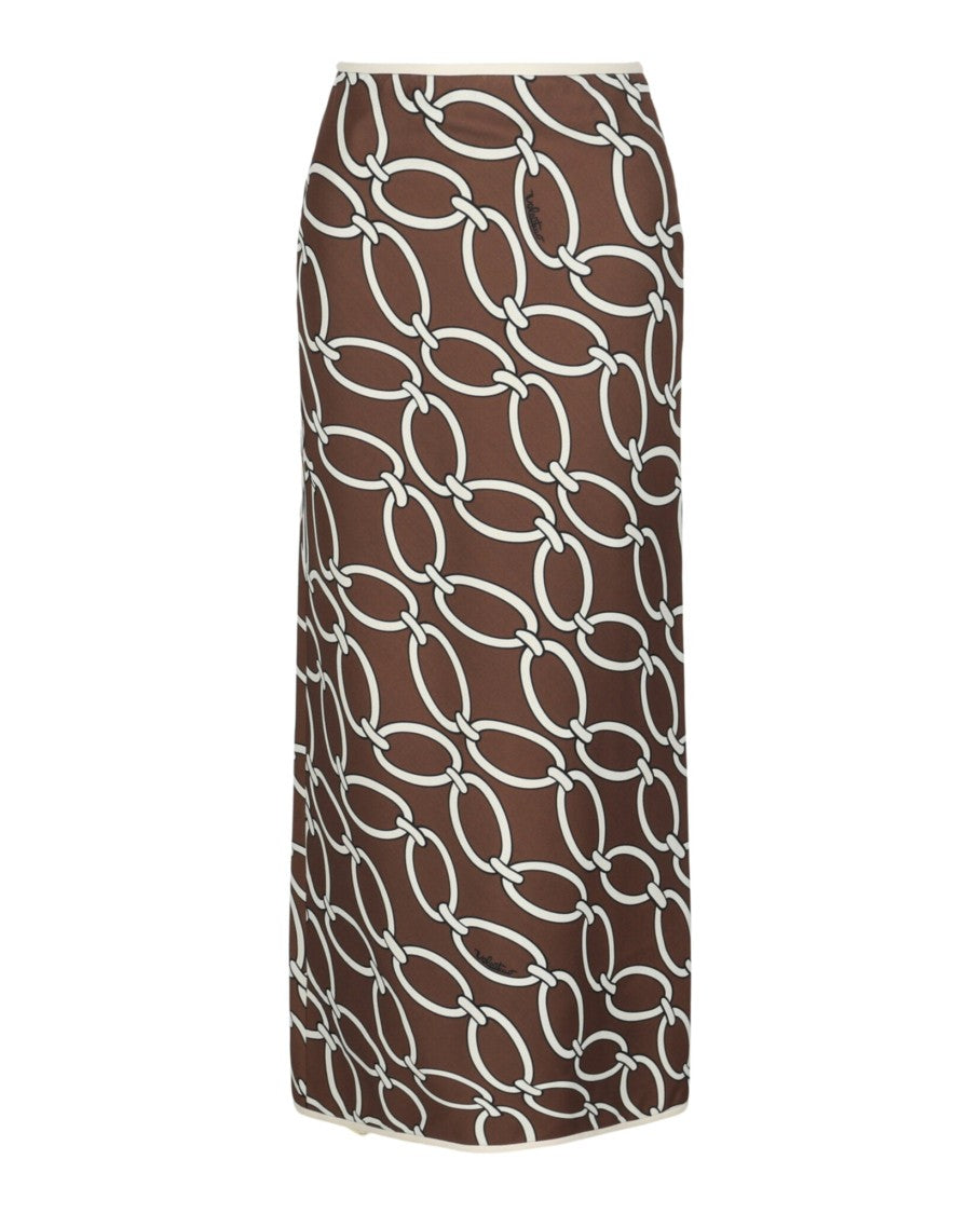 Valentino 1976 Chain-Link Print Maxi Skirt