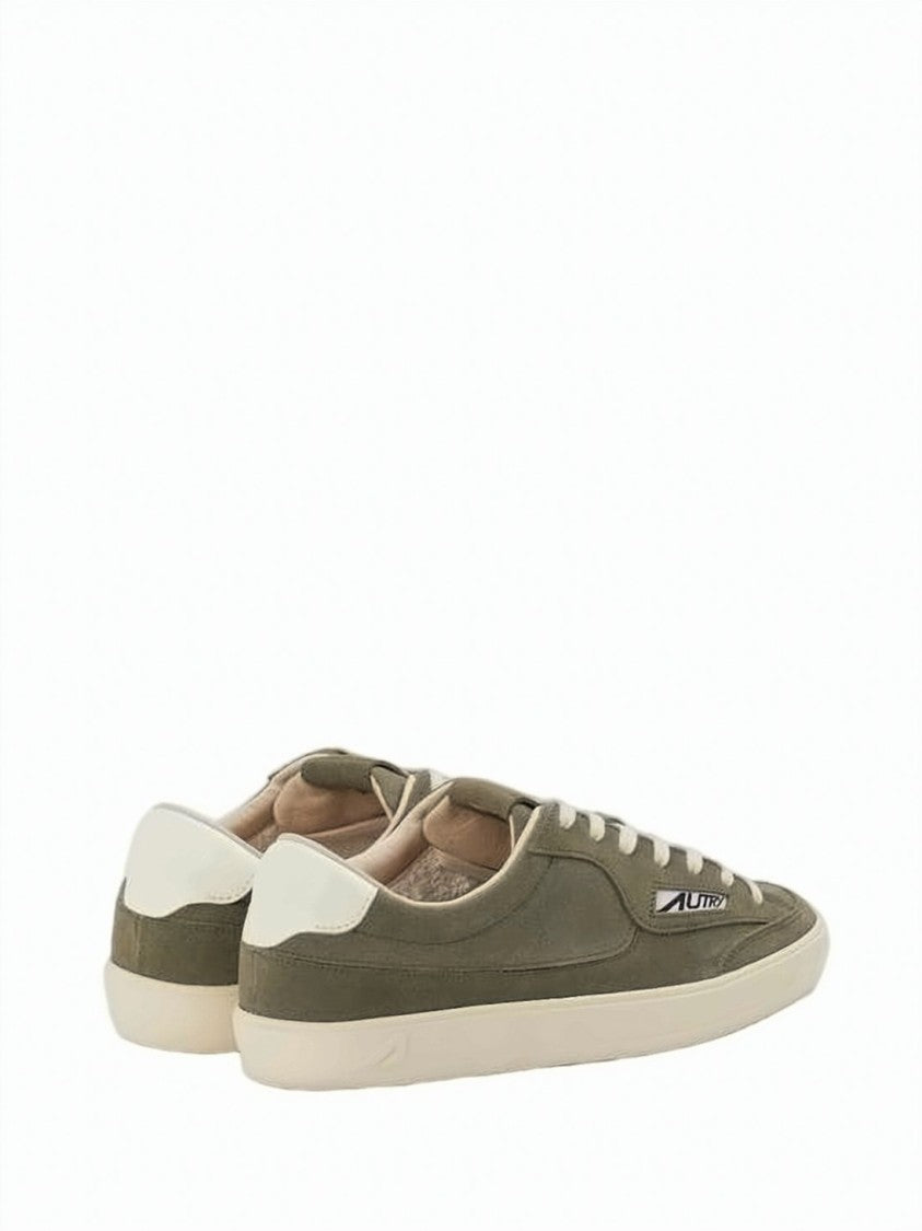 Autry Suede And Leather Low-Top Sneakers With Contrasting Heel Tab