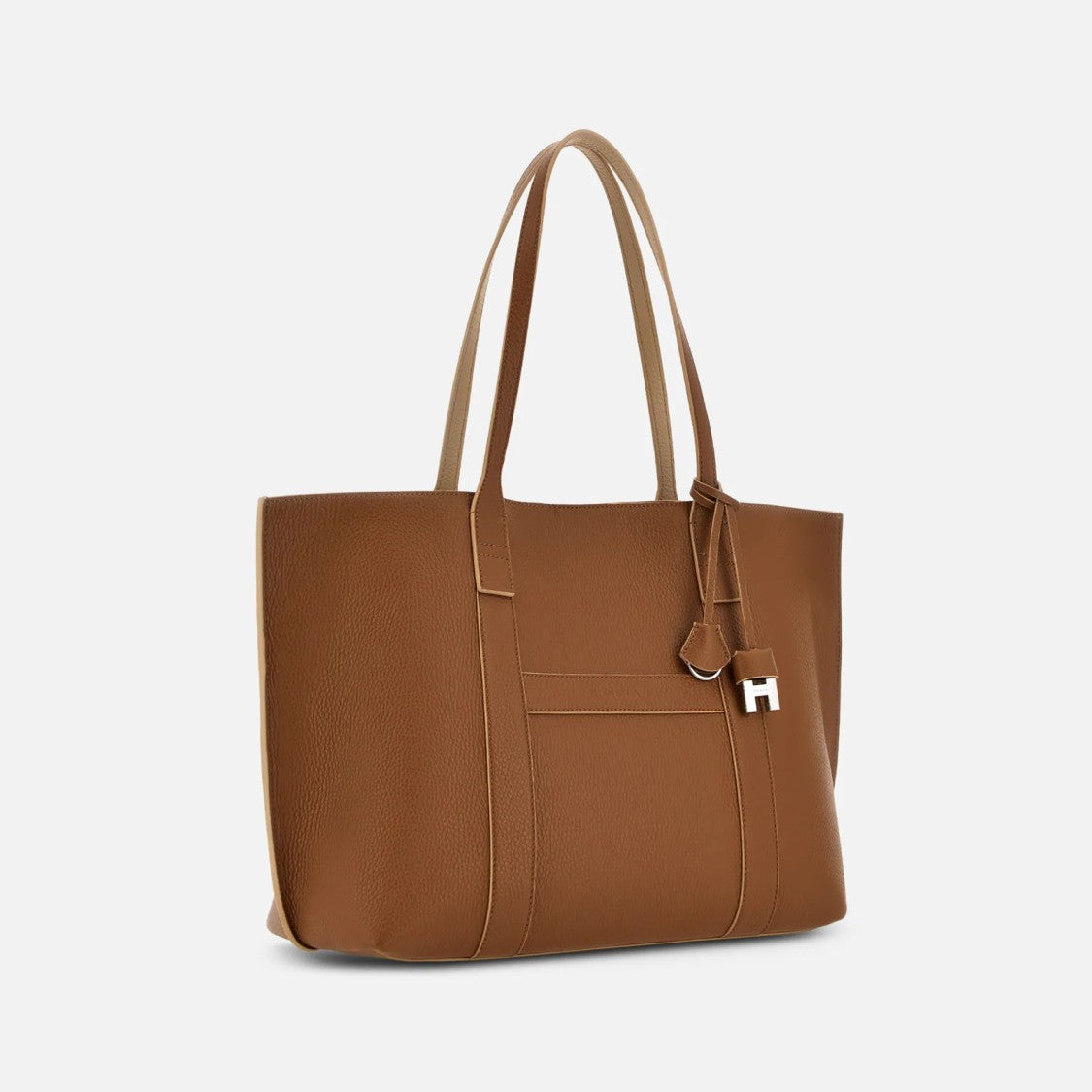 Hogan Cuoio Script Shopping Media Shopping Bag