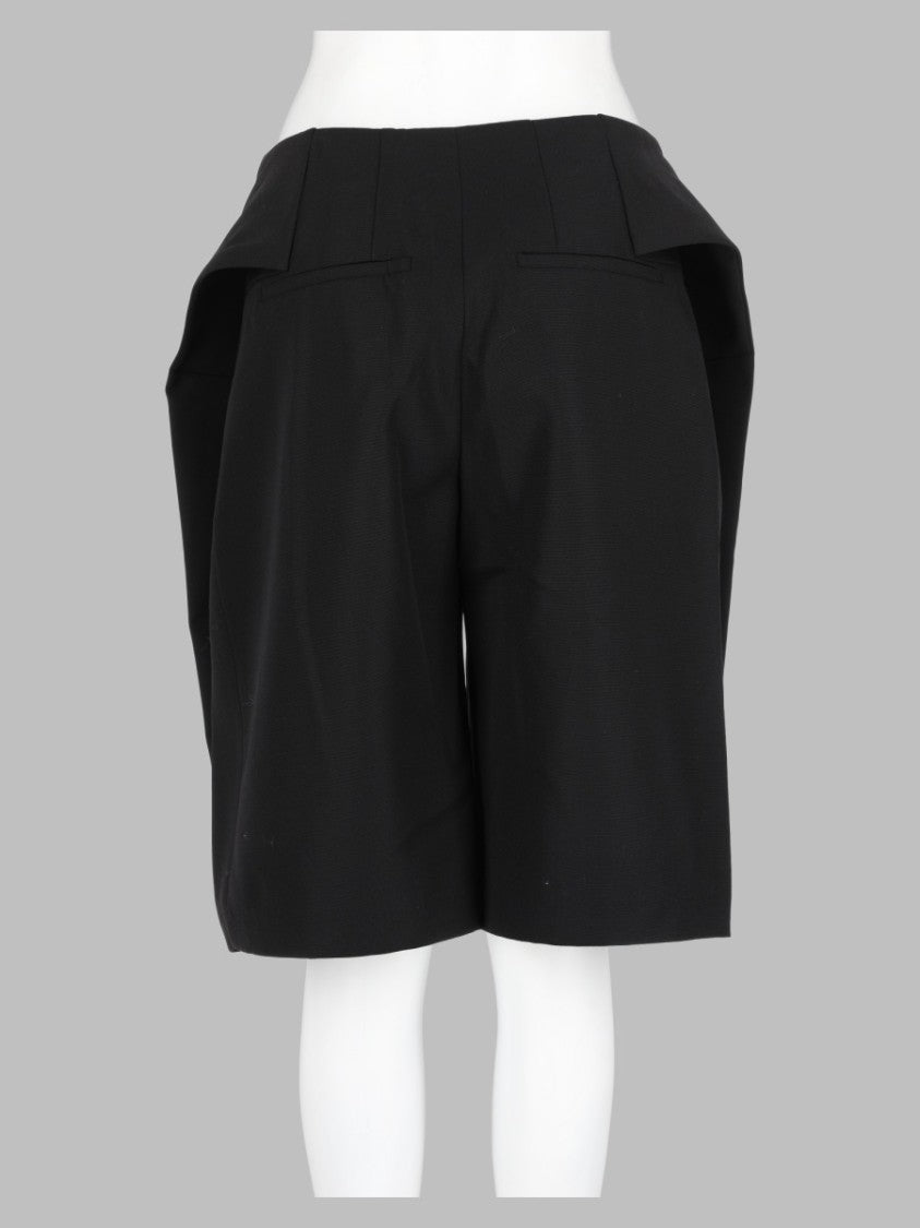 Jacquemus Black Tailored Concealed-Closure Cotton Shorts