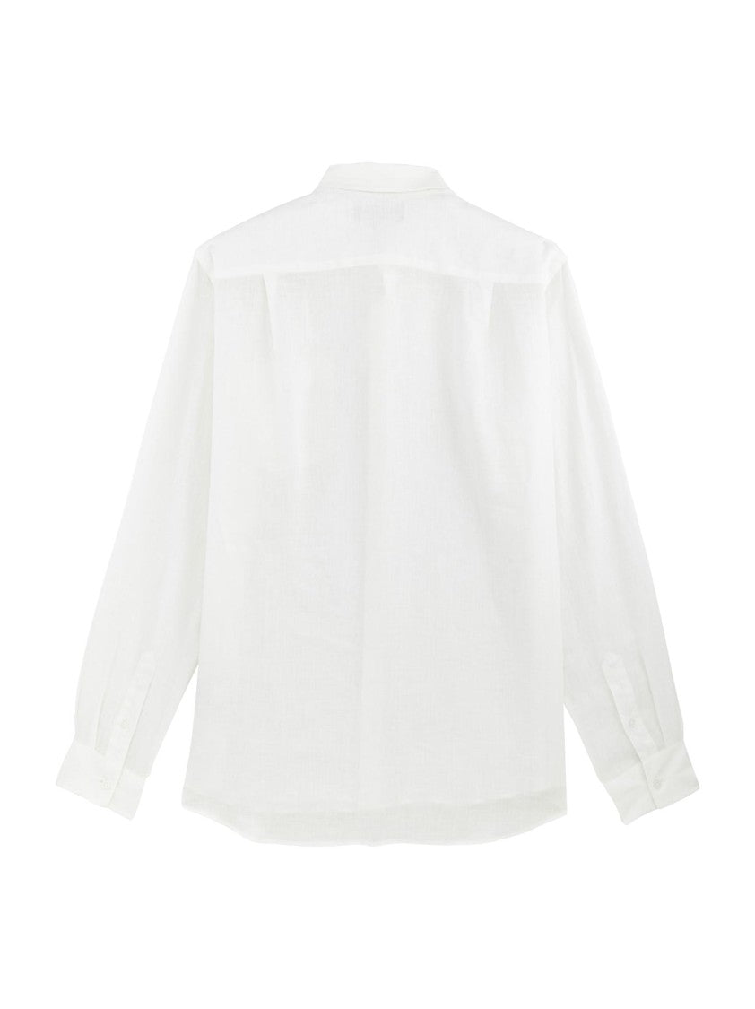 Vilebrequin Button-Down White Linen Shirt