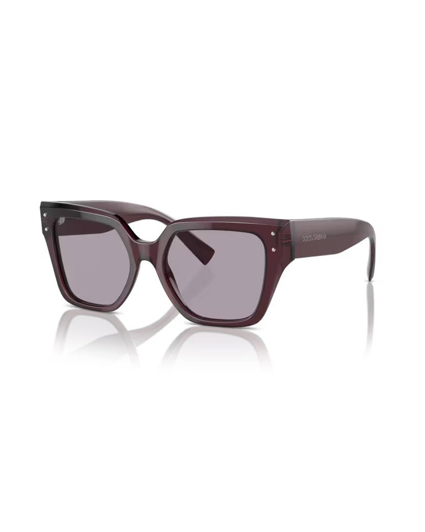 Dolce & Gabbana Square Faceted Sunglasses With Refined Pin Details