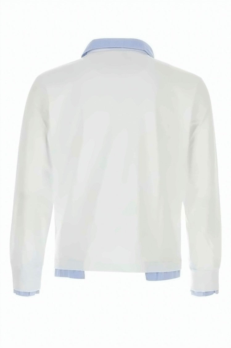 Gimaguas Contrasting Collar Long-Sleeve Polo Top By Gimaguas