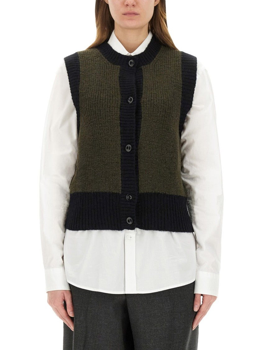 Margaret Howell Textured Knit Wool Vest