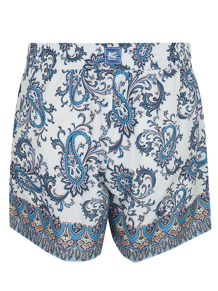 Etro Technical Swim Shorts With Floral Paisley Pattern