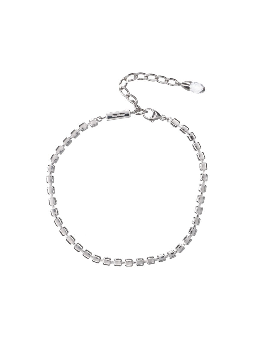 Jimmy Choo Delicate Silver Bracelet With Teardrop Charm