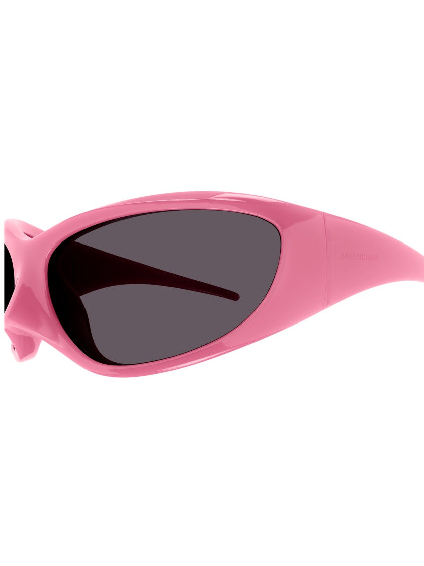 Balenciaga Acetate Sunglasses With Bold Pink And Purple Frames