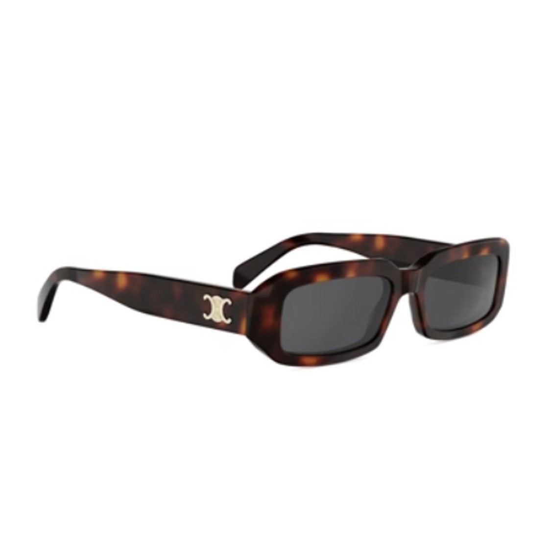 Celine Havana Triomphe Acetate Rectangular Sunglasses