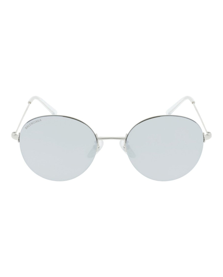 Balenciaga Round-Frame Metal Sunglasses
