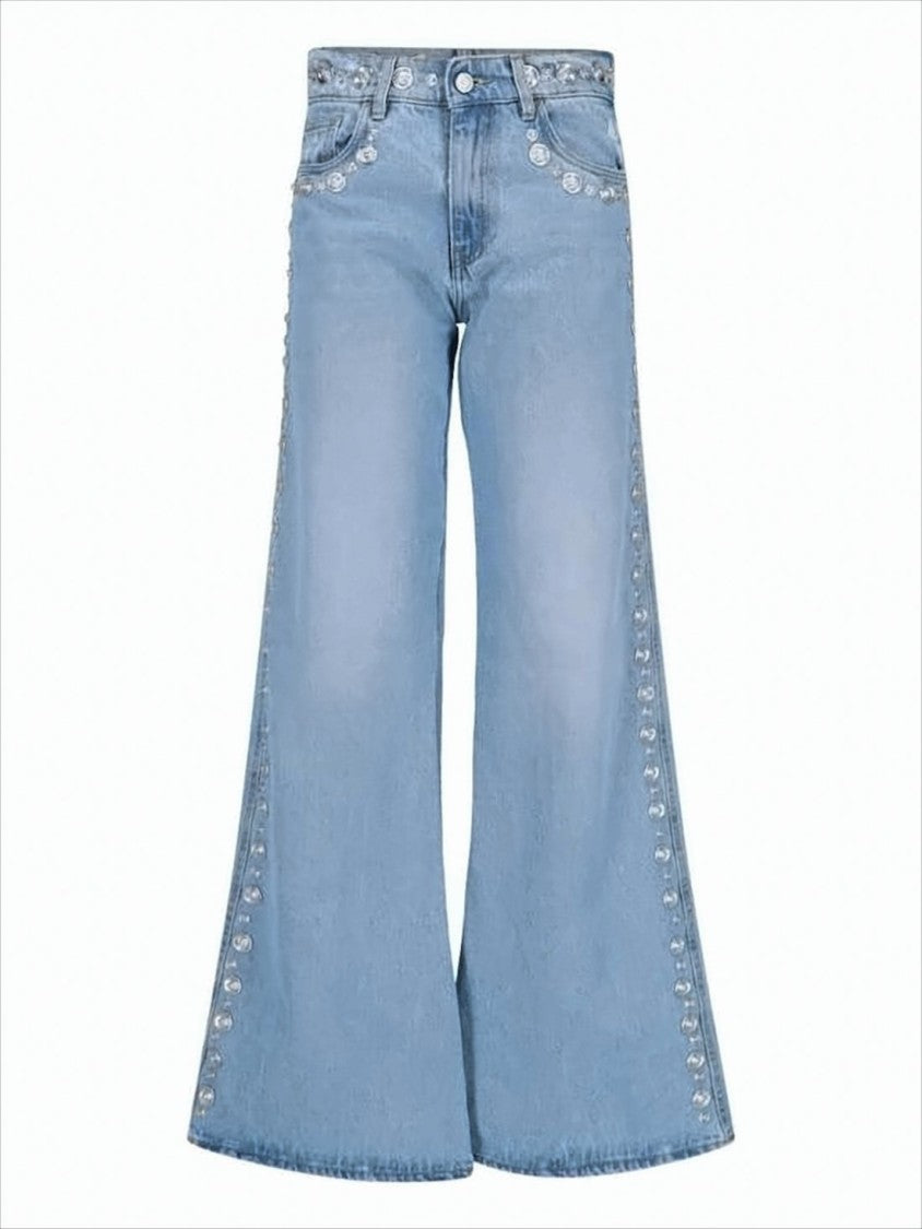 Coperni Light Blue Wide-Leg Denim Pants