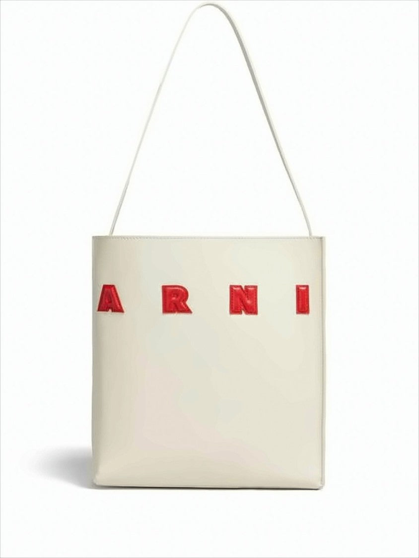 Marni Rectangular Calf Leather Shoulder Bag