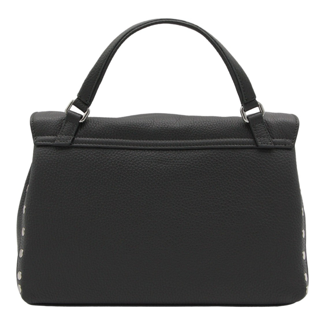 Zanellato Structured Handbag With Pebbled Texture And Silver-Tone Accents