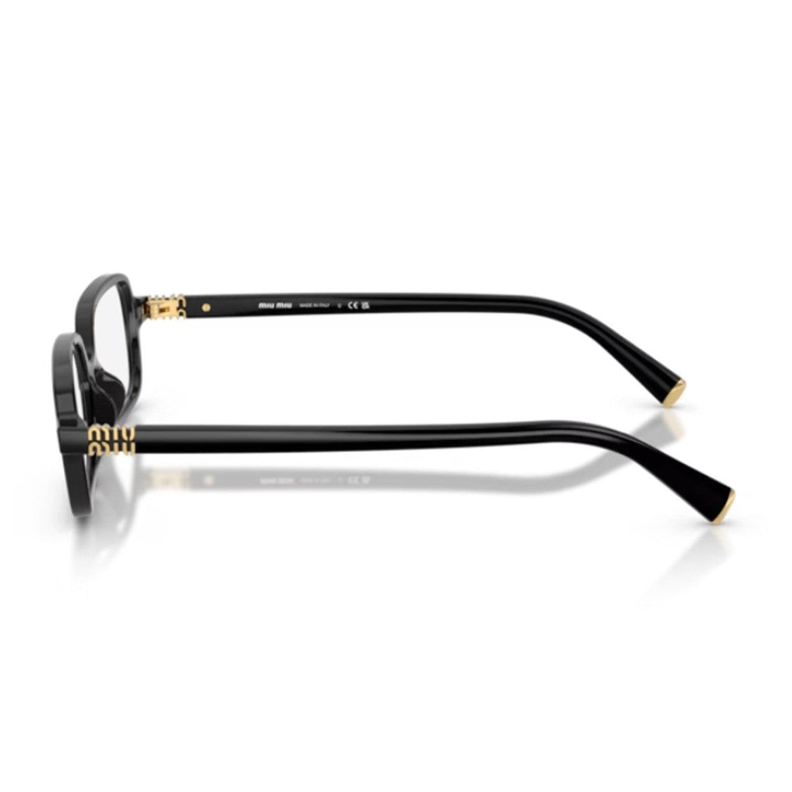 Miu Miu Black Miu Regard Acetate Rectangular Sunglasses