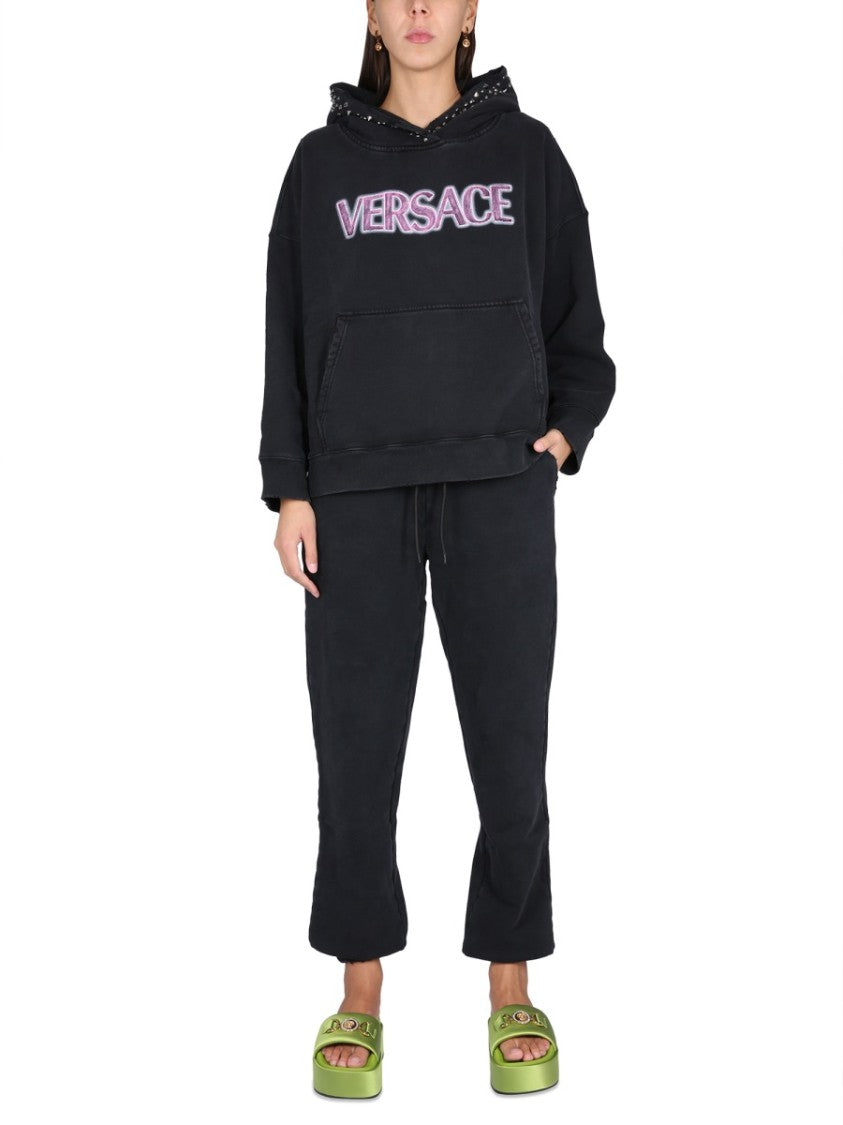 Versace Jogging Pants With Logo