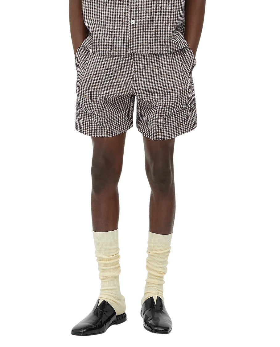 Bottega Veneta Checked Shorts