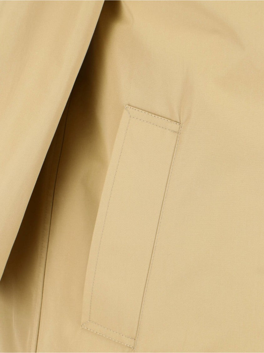 Burberry "Camden" Trench Coat In Beige Cotton