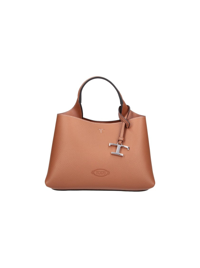 Tod's Brown Leather Charm Mini Shoulder Bag