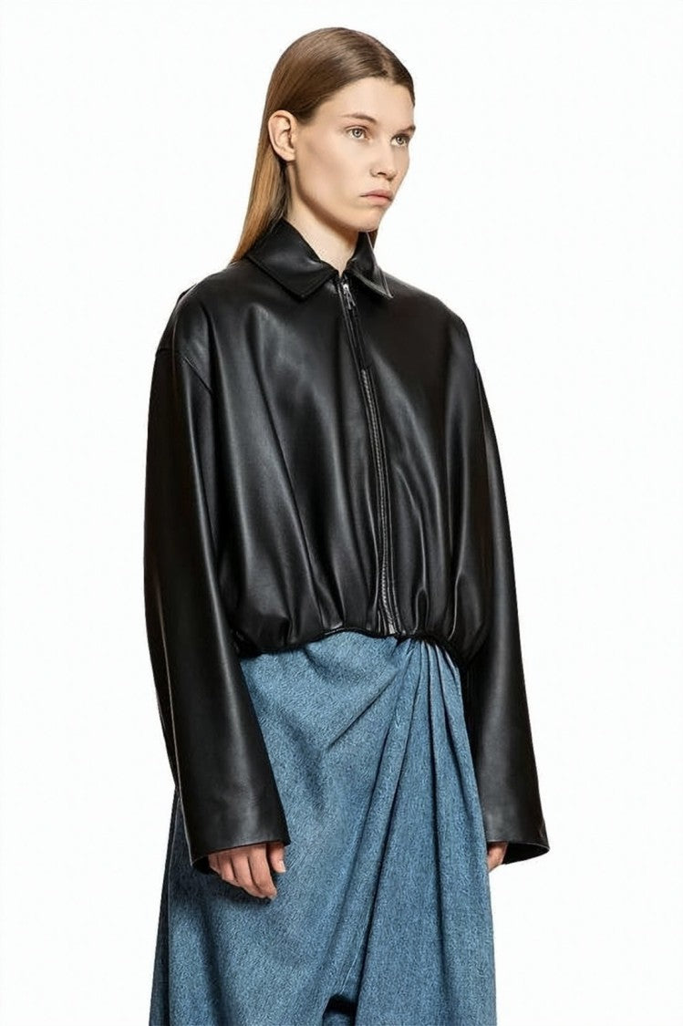 Loewe Lamb Leather Coat With Oversized Silhouette