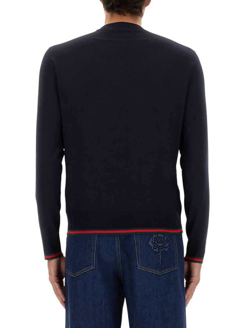 Gucci Web Pattern Sweater With Subtle Accents