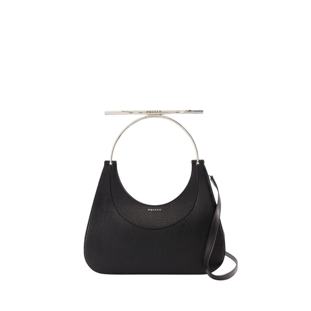 Alexander Mcqueen Cross Bar Purse - Leather - Black/Silver