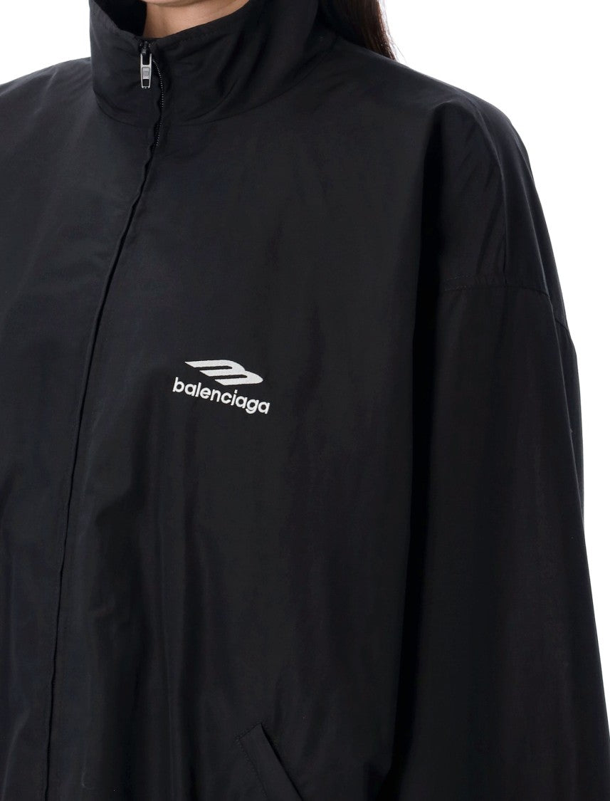 Balenciaga Oversized Tracksuit Jacket With Faux Fur Lining