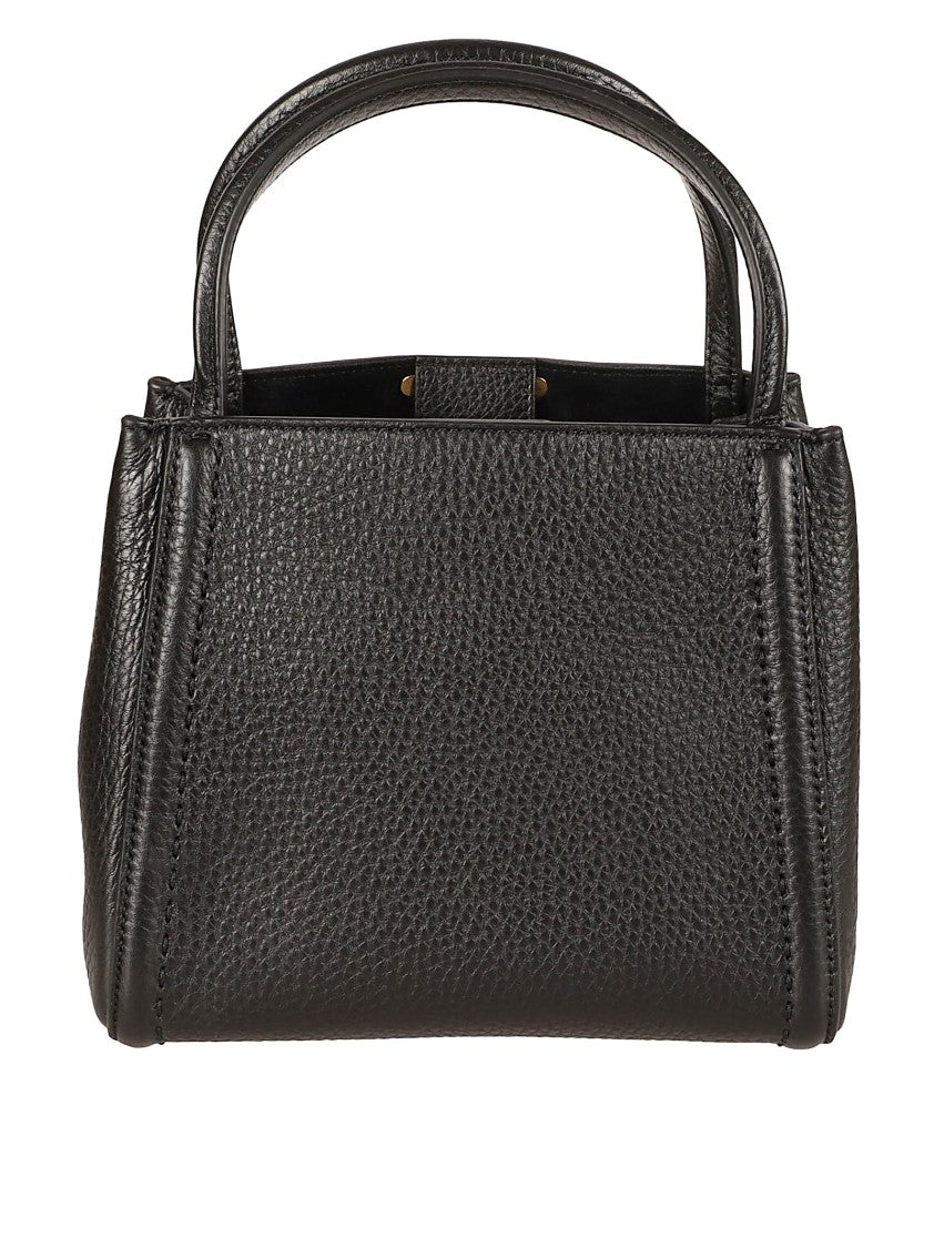 Valentino Garavani Structured Black Leather Bag